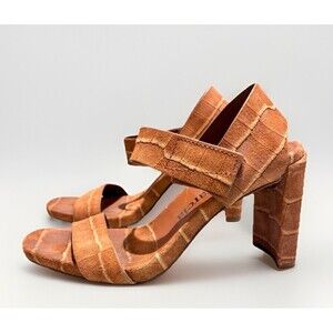 Pedro Garcia Brown Suede Block Heel Sandal Women’s Size 38.5 (US 8.5)